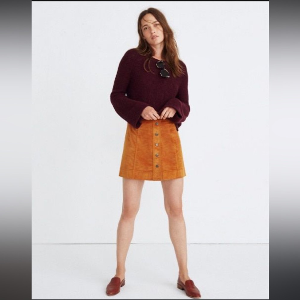 Madewell Velveteen A-Line Mini skirt
